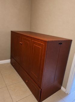 Murphy bed with mattress