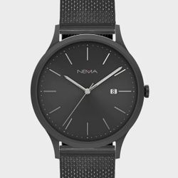 New Nema Arlo Black Mesh Watch