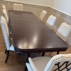 10 Foot Wood Dining Room Table seats 8 Ppl $800