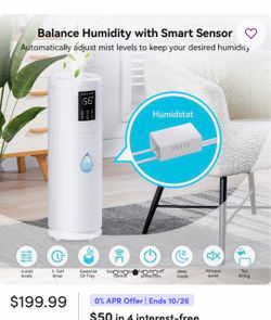 Smart Humidifier with Humidstat and Digital Display