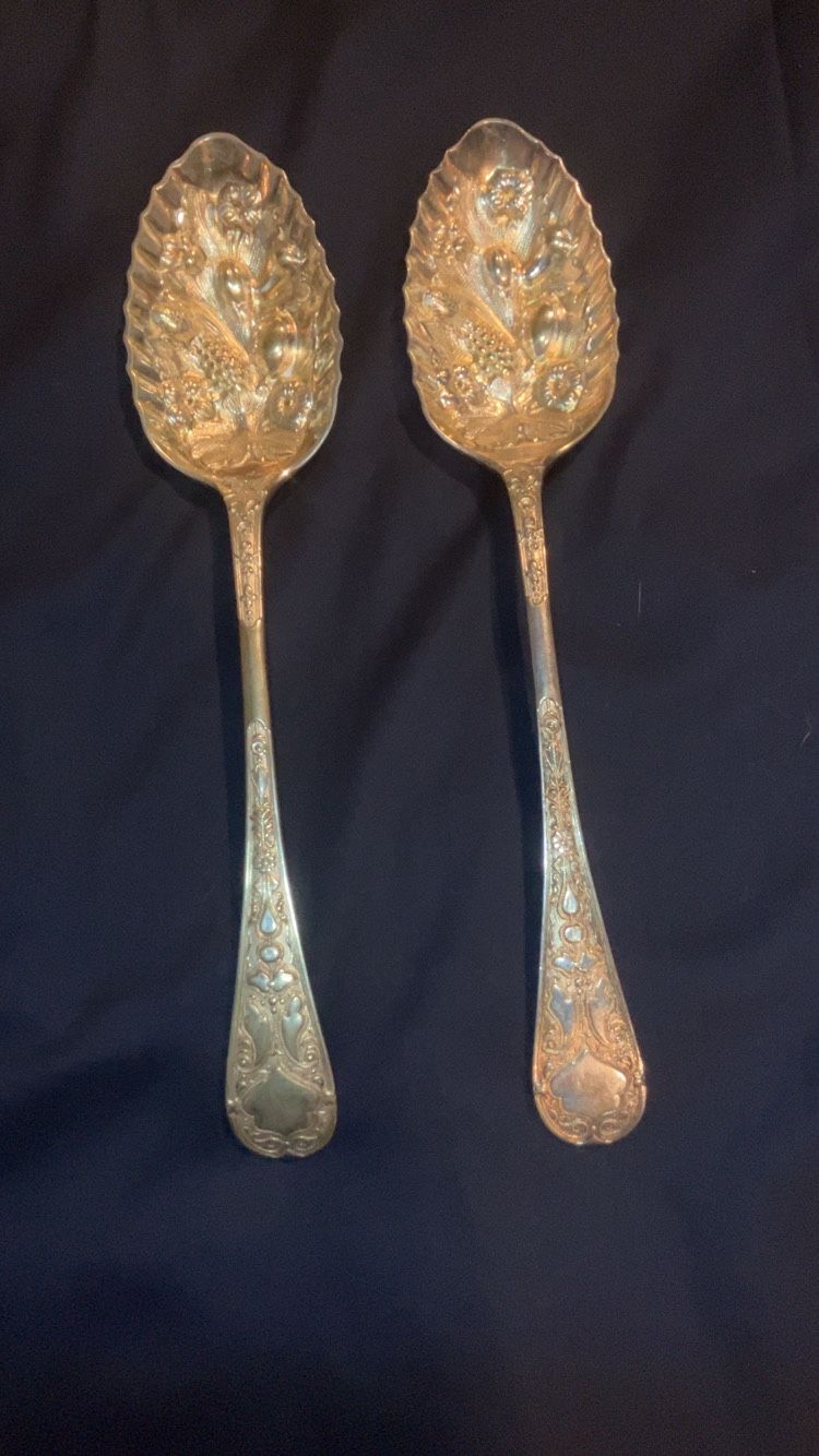 Vintage Silver Berry Spoons