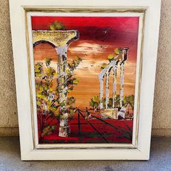 1965 Mid Century Modern Oil On Canvas Painting