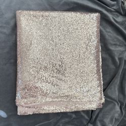 Rose Gold Sequin Tablecloth