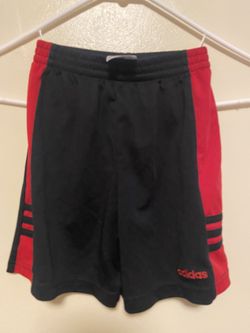 "Adidas Toddler Boy's Black & Red Athletic Shorts Size 3T" 