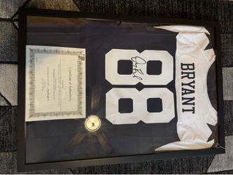Dez Bryant Authentic Autograph Framed Jersey with COA Dallas Cowboys