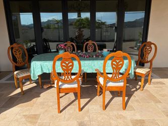 Large Dining Table with set of 6 chairs. $375