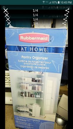 rubbermaid pantry garage basement organizer new in box