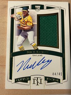 2025 National Treasures Nick Kurtz patch signed Rookie card /49