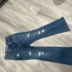 Levi 726 Flare Ripped Jeans 