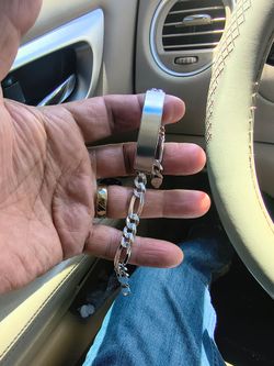 Esclava de plata mide 8.5"