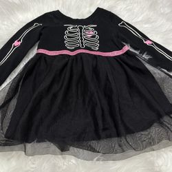 Cat & Jack Skeleton Glow In the Dark Toddler Dress *2T