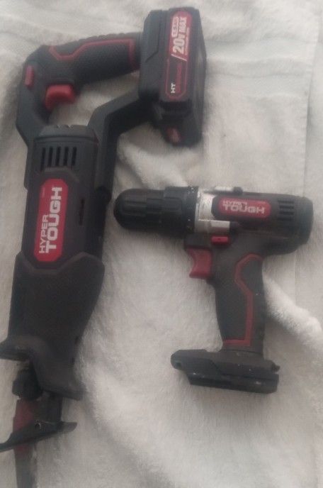 Hyper Tough Sawzall And Drill With Battery And Charger 