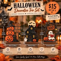 Halloween Decorative Trio Set – Set of 3