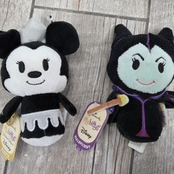 Set of two- Disney Itty Bittys. Minnie Mouse and Maleficent