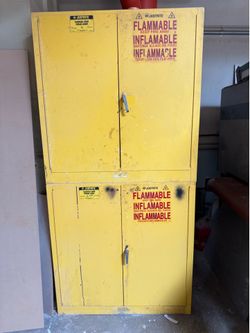 Justrite 25300 Flammable Liquid Storage Cabinet, 30 Gal, Stacked Double Unit