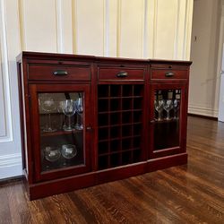 Pottery Barn Wine Cabinet w/ Glass Doors