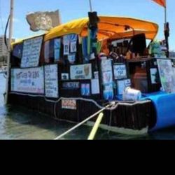 Bamboo Pontoon Tiki party Food Boat Pontoon boat Yamaha 70hp outboard many extras