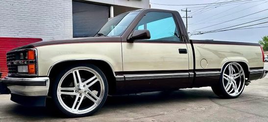 Intro Dakota Brushed Face / Polished Lip 22x9 - 22x11 With 265/30/22 - 305/25/22 Tires For C-10🔥🔥