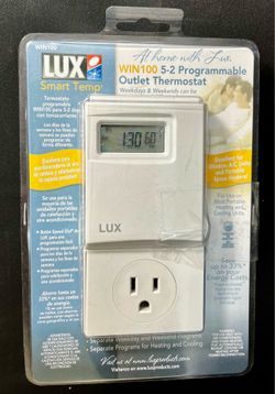 🚚 Moving Sale! NEW LUX WIN100 Programmable Plug-In Thermostat for Space Heater & Window A/C (Sealed)