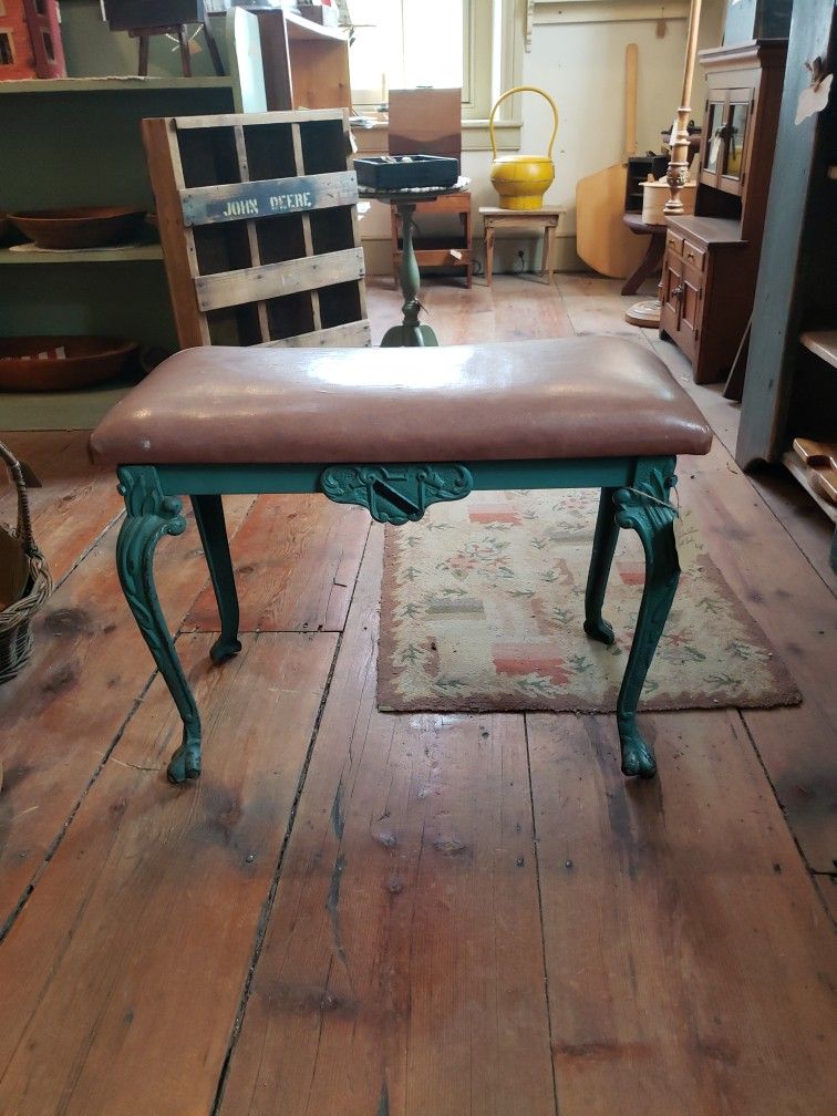 Cast Iron Victorian Vanity Bench