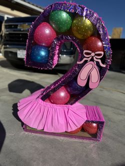 Ballerina Number 2 Pinata With Balls 
