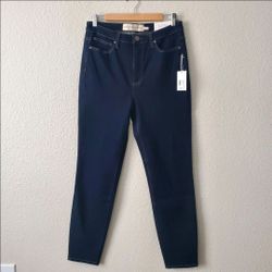 NWTSoft Surroundings Jeans Womens 10 Blue High Rise Straight Leg Dark Wash Denim