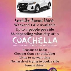 NEED A RIDE TO COACHELLA ?🤳🏻💺📱📍🔆