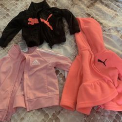 Puma & Adidas Jacket And Hoodies For Infant Girls