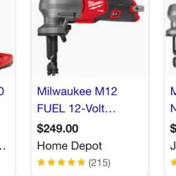 Milwaukee Cordless Nibbler With Battery Used