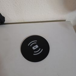 White Table With Wireless Charger