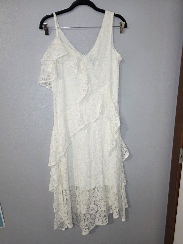 Womens White Lace Dress