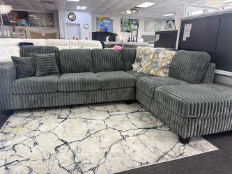 Grey Corduroy Sectional $899