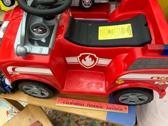 paw patrol 6v quad ride-on fire truck USED