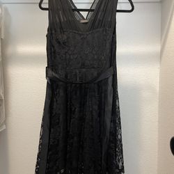 Black Tulle Lace Dress