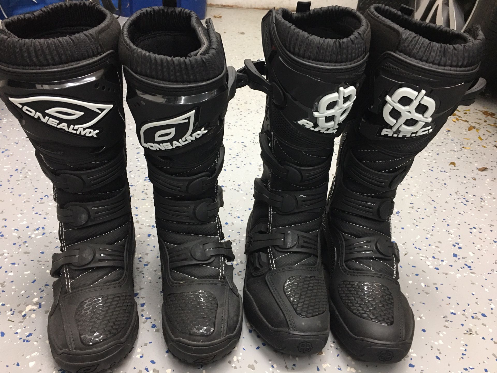 Dirt bike boots—sizes 7 and 9