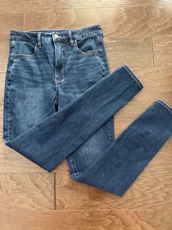 American Eagle Outfitters Women’s Dark Blue Super High Rise Jeggings Sz 8