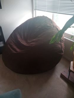 6 ft. Brown Beanbag