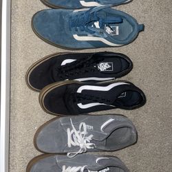 3 Pairs Of Vans Size 11.5mens 