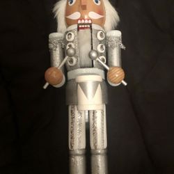 Festive Wooden Nutcracker - 15” Tall 