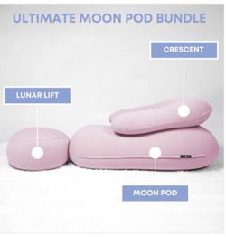 Moon Pod Zero-Gravity Bean Bag Chair Bundle - Pink