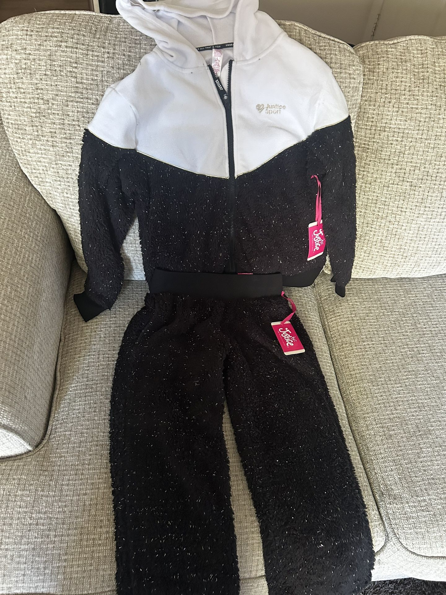 Justice Sport Sherpa Jacket N Pants