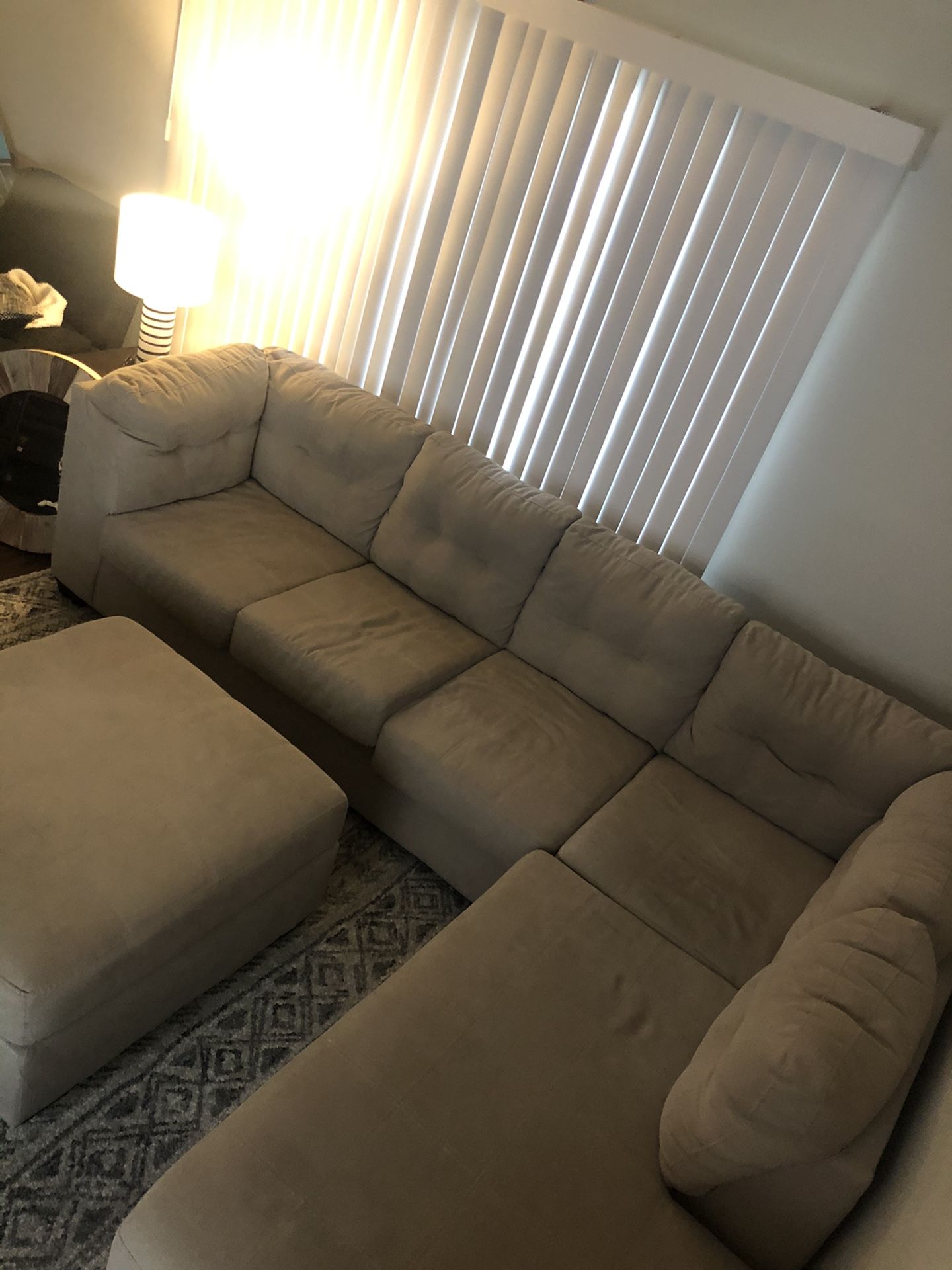 Sectional Couch with Ottoman