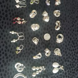 Assorted Sterling Silver Earrings $18 A Pair