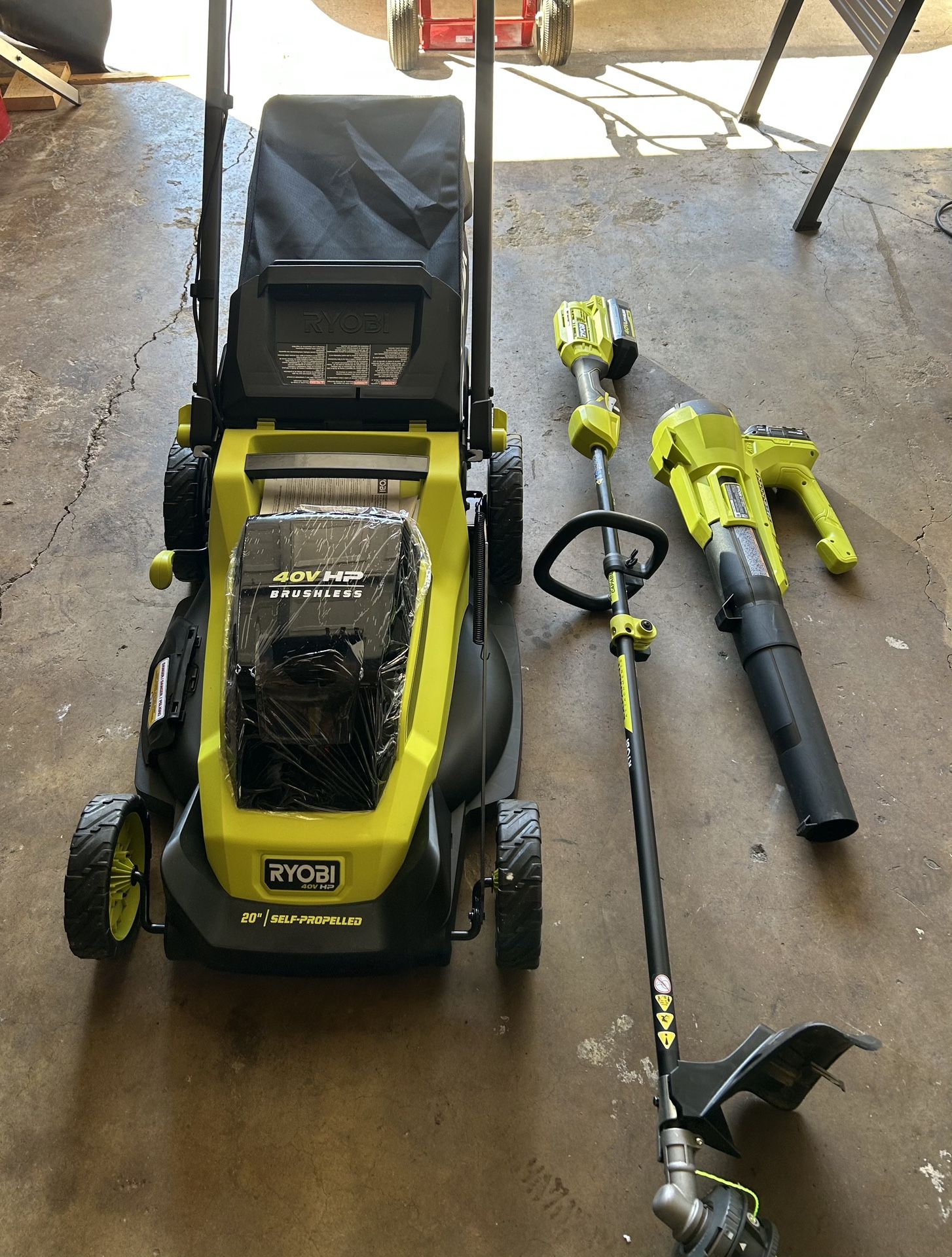 $300$. Lawnmower Set 