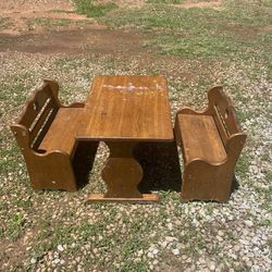 Kids Picnic Table With Chairs 