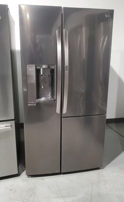 LG Side-by-Side Black Stainless Refrigerator Fridge
