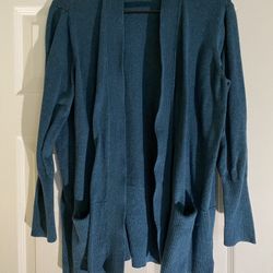 Women’s XL Teal Cardigan With Pockets By Sonoma