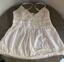 Vintage Lots of Love by Speechless White Boho Chic Top Sz M