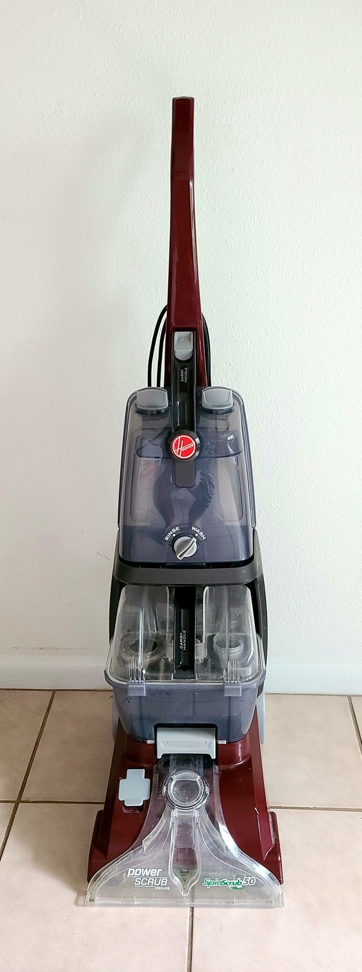 HOOVER Power Scrub Deluxe Spin Scrub50 Model FH50150 Deep Cleaning & Carpet Machine