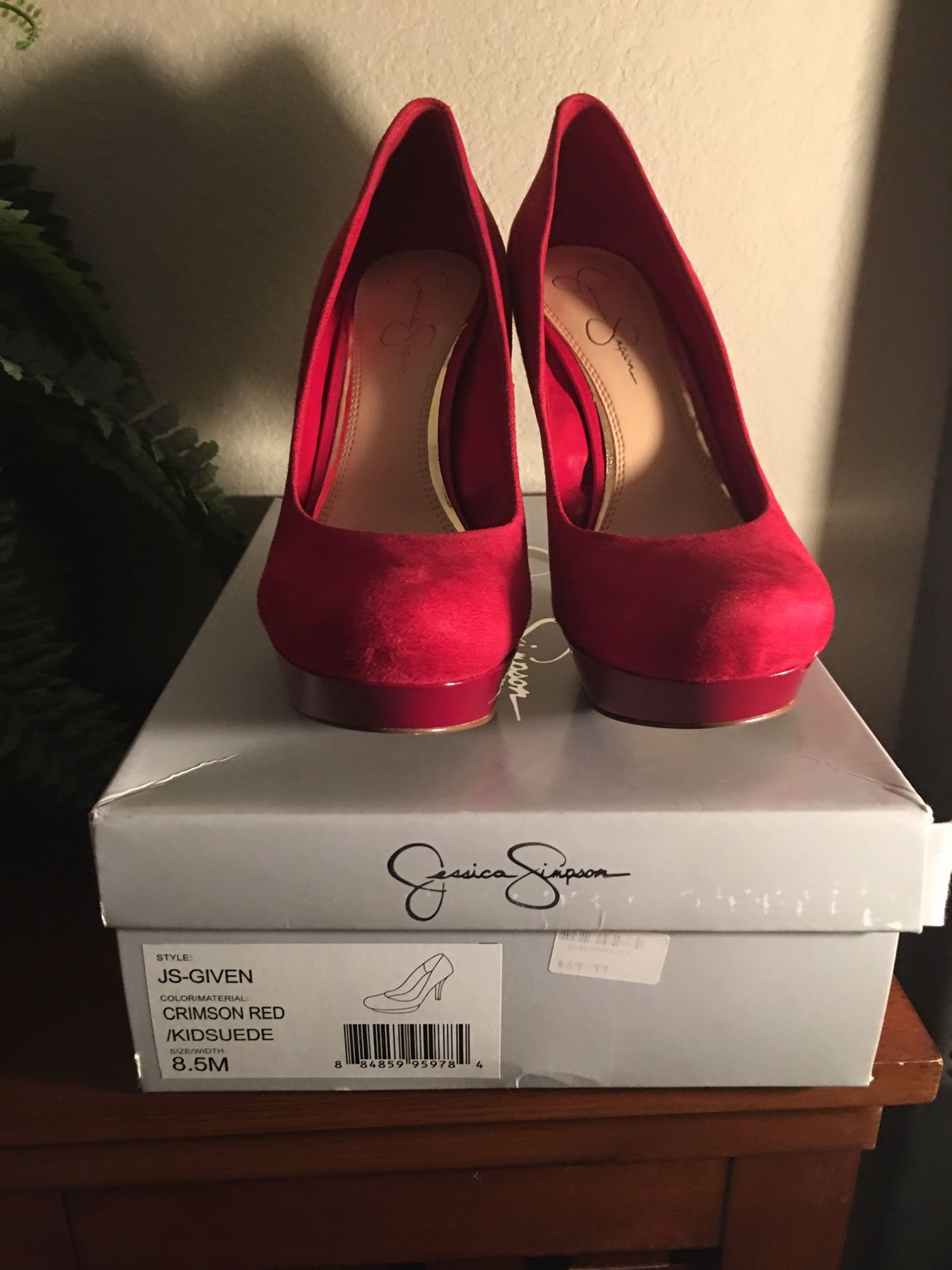 Jessica Simpson Red Suede Heels
